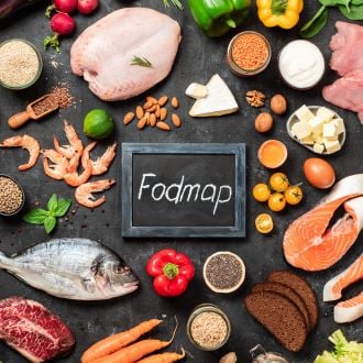 FODMAP board with food