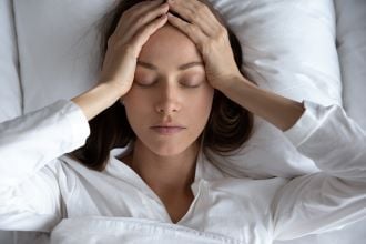 Woman with headache