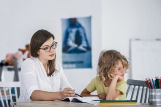 Child with trouble concentrating