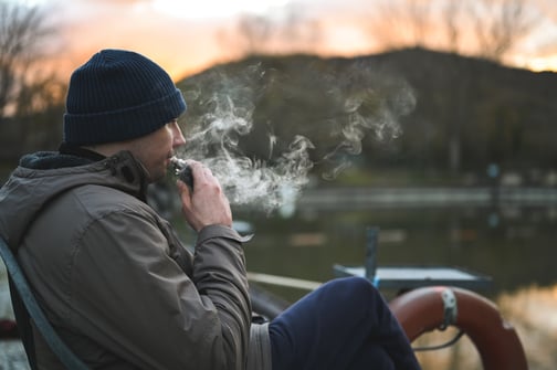 man-vaping