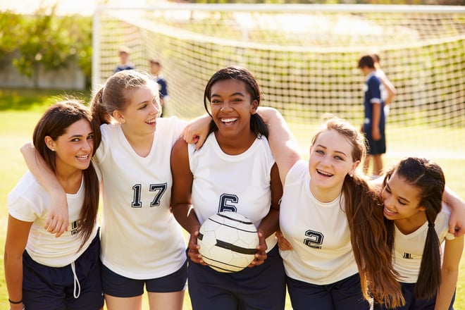 Puberty - Young girls' soccer team